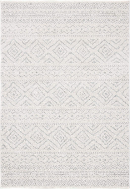 Avelena | Safavieh Tulum Collection Tul267B Marokkanisches Boho Abgesenktes Non-Shedding Fleckenbeständiges Wohn- Schlafzimmer Bereich Teppich, 2' X 5', Elfenbein / Hellgrau