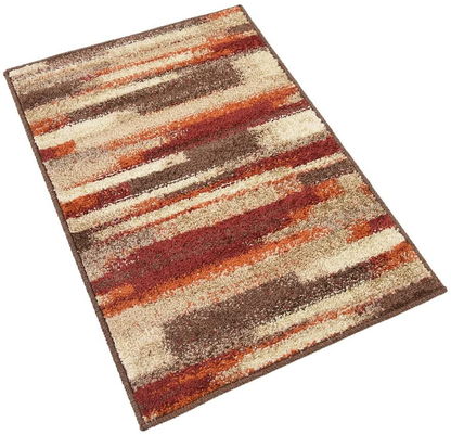 Avelena | Einzigartiger Loom Herbstkollektion Casual Warme Töne Abstrakt Gradient Teppich (2' 0 X 6' 0 Läufer, Blau/ Elfenbein)