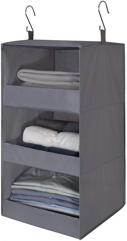 Avelena | OMA SAGT 3-Regal hängender Kleiderorganisator, klappbare hängende Regale für den Kleiderschrank, hängender Organizer für das Kinderzimmer, hellblau, 28,9" H X 12,2" B X 12,2" T, 1-Pack