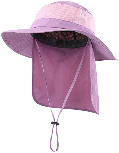 Avelena | Outdoor Upf50+ Mesh Sonnenhut Breiter Schirm Anglerhut Mit Nackenklappe