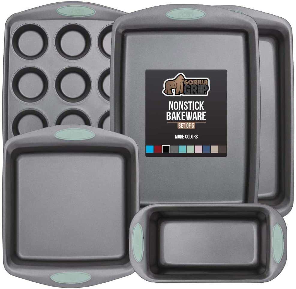 Avelena | Multipack Gorilla Grip Backutensilien Sets, Antihaft, Schwerlast Carbonstahl