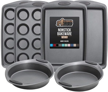 Avelena | Multipack Gorilla Grip Backutensilien Sets, Antihaft, Schwerlast Carbonstahl