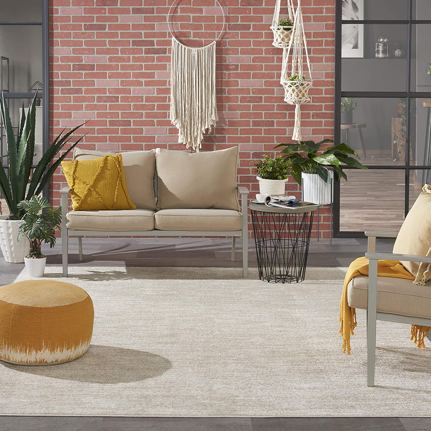Avelena | Nourison Essentials Solid Contemporary Ziegelrot 3' X 5' Bereichsteppich, 3' X 5'