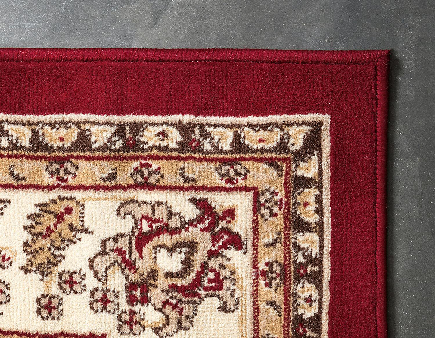 Avelena | Einzigartiger Webstuhl Kashan Traditioneller Blumen Teppich, 2 Fuß 7 Zoll X 10 Fuß, Oliv/Ivory