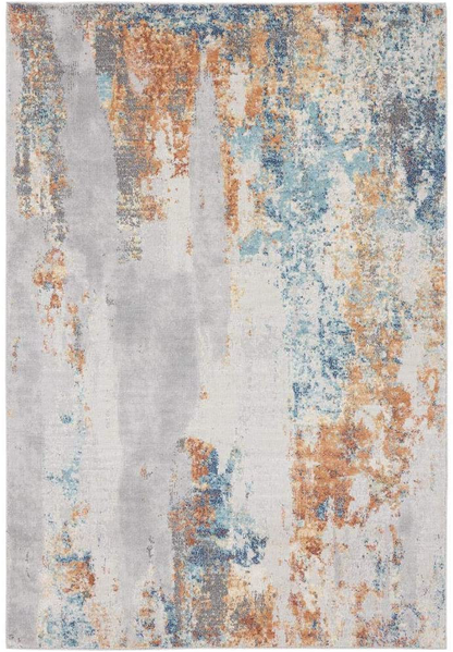 Avelena | Luxe Weavers Teppiche – Euston Moderne Teppiche Mit Abstrakten Mustern 7681 – Mittel Hochflor Teppich, Dunkelblau, Hellblau / 4 X 5