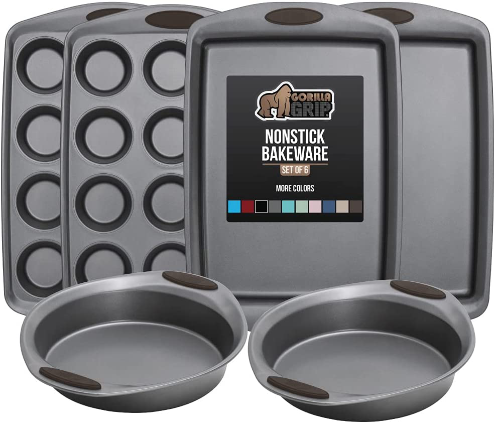 Avelena | Multipack Gorilla Grip Backutensilien Sets, Antihaft, Schwerlast Carbonstahl