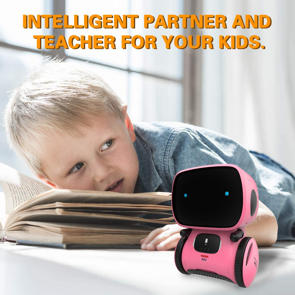 Avelena | 98K Kinder Roboter Spielzeug, Smarte Sprachroboter, Geschenk Für Jungen Und Mädchen Ab 3 Jahren, Intelligenter Partner Und Lehrer, Mit Sprachsteuerung Und Berührungssensor, Singend, Tanzend, Wiederholend