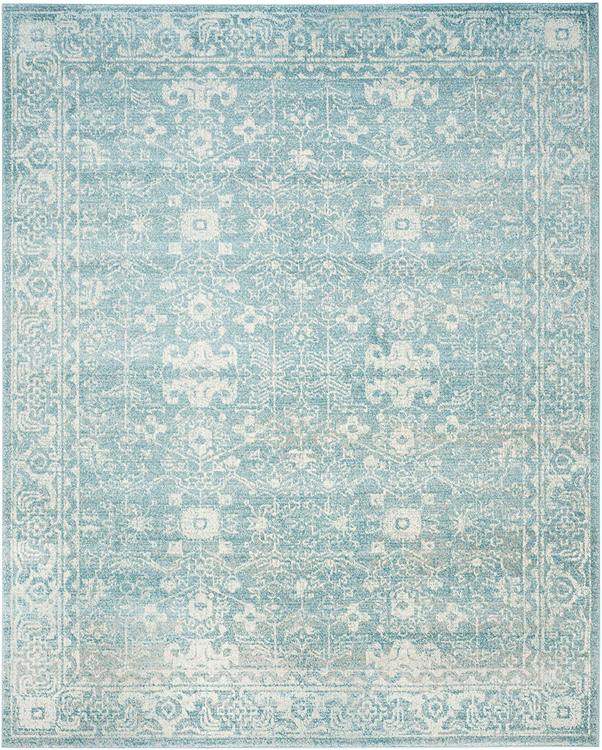 Avelena | Safavieh Evoke Kollektion Evk270D Shabby Chic Abgenutzt Nicht-Shedding Fleckenresistenter Wohn- Und Schlafzimmer Akzentteppich, 2'2" X 4', Helles Blau / Elfenbein