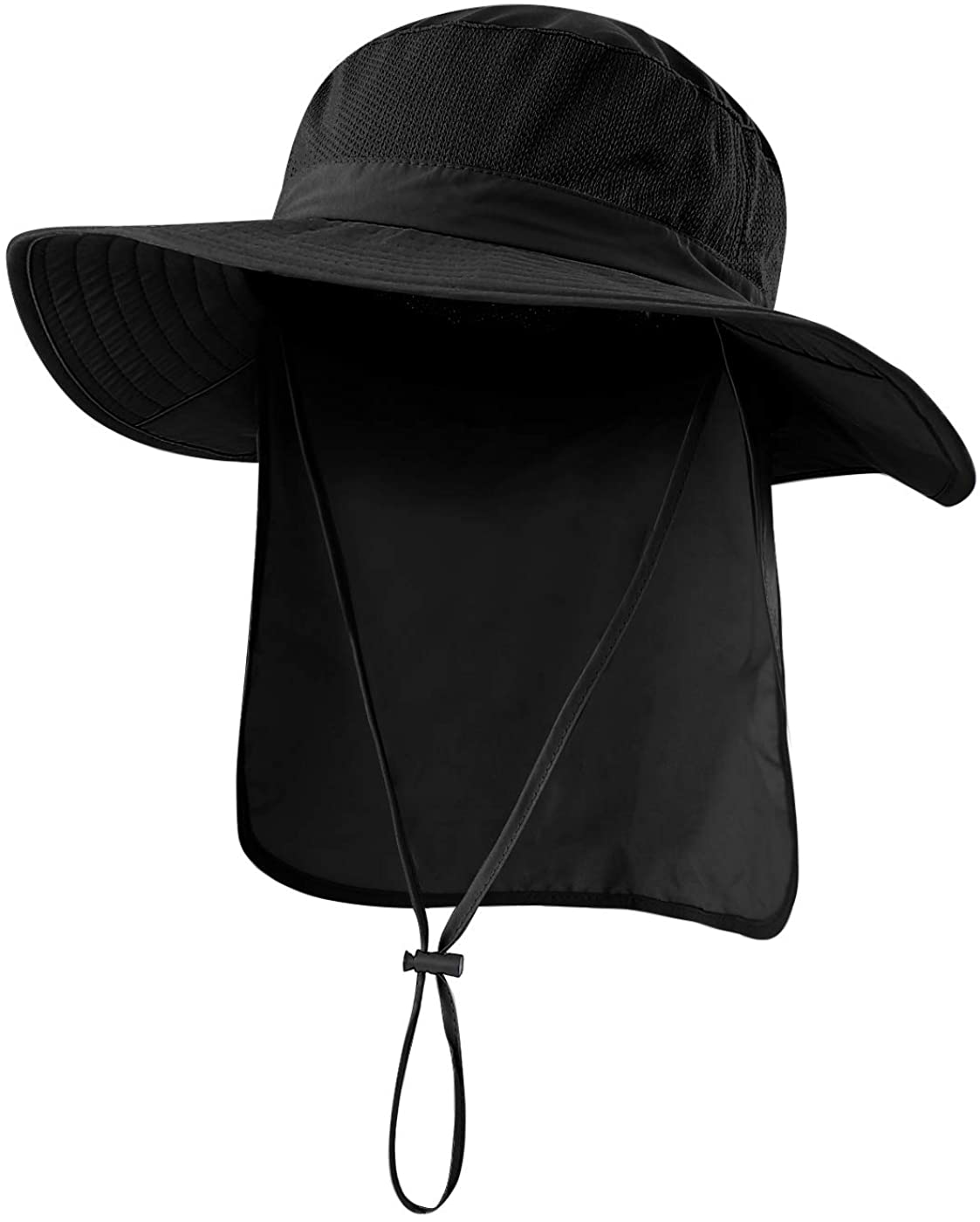 Avelena | Outdoor Upf50+ Mesh Sonnenhut Breiter Schirm Anglerhut Mit Nackenklappe