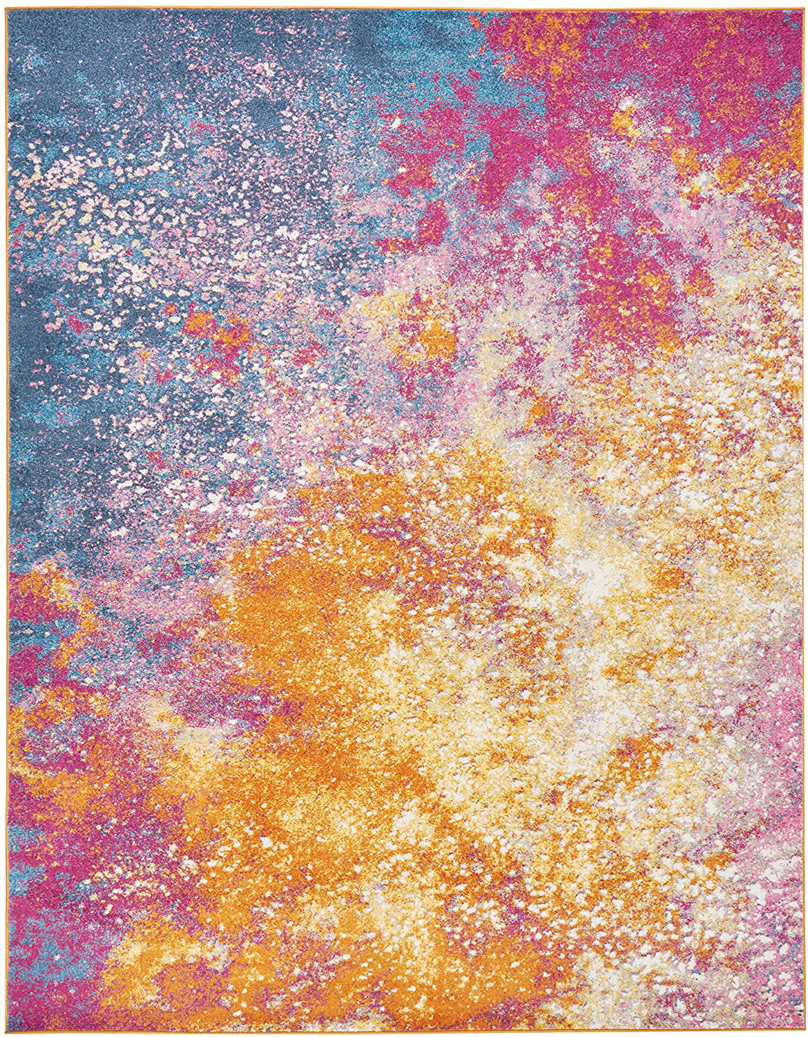 Avelena | Nourison Passion Bohemian Abstract Charcoal/Ivory 2'2" X 7'6" Bereich Teppich, (8' Läufer)