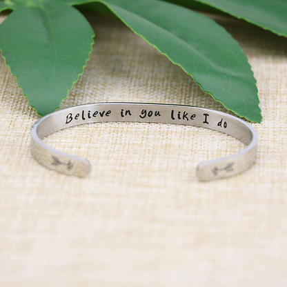 Avelena | Joycuff Armband für Frauen Persönlicher Inspirierender Schmuck Mantra Armband Freund Ermutigungsgeschenk für Sie