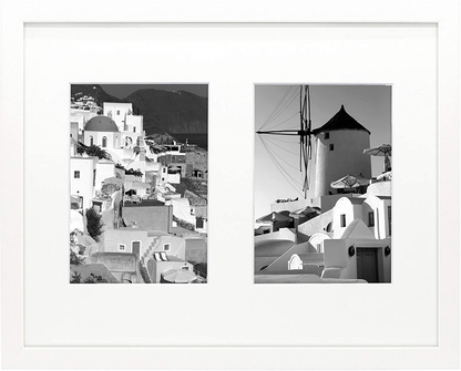 Avelena | Golden State Art, 11X14 Schwarze Foto Holz Collage Rahmen Mit Echtem Glas Und Weißem Passepartout Zeigt (2) 5X7 Bilder