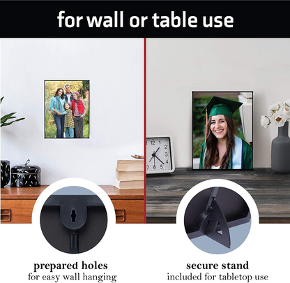 Avelena | Mantel 5x7 Zoll Frontlader Bilderrahmen - Weiß - Kunst Wandhängender Tisch - Familiengalerie Mehrfachrahmen - 6er Pack