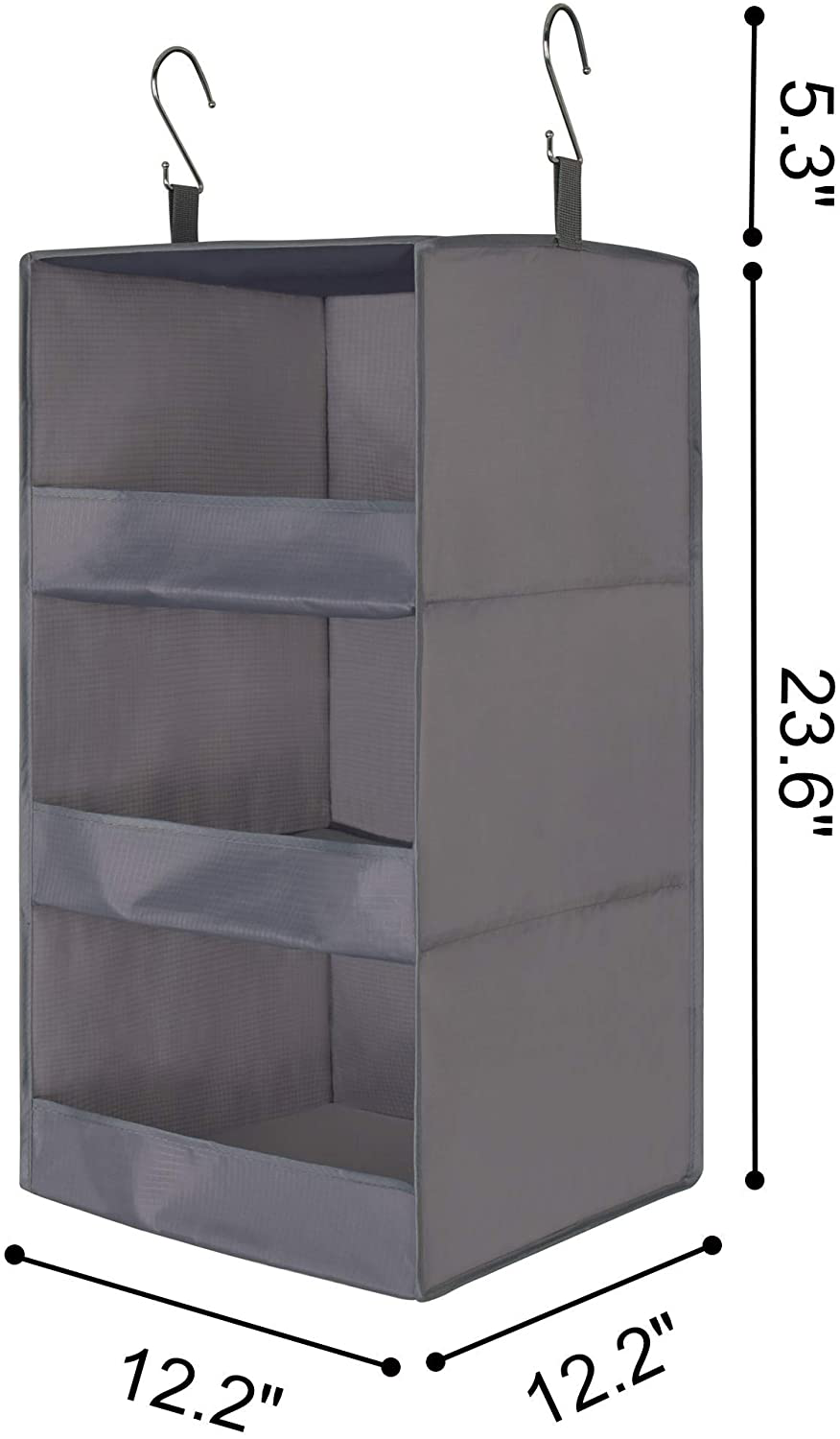 Avelena | OMA SAGT 3-Regal hängender Kleiderorganisator, klappbare hängende Regale für den Kleiderschrank, hängender Organizer für das Kinderzimmer, hellblau, 28,9" H X 12,2" B X 12,2" T, 1-Pack