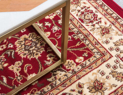 Avelena | Einzigartiger Webstuhl Kashan Traditioneller Blumen Teppich, 2 Fuß 7 Zoll X 10 Fuß, Oliv/Ivory
