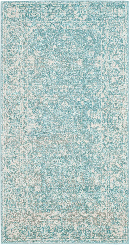 Avelena | Safavieh Evoke Kollektion Evk270D Shabby Chic Abgenutzt Nicht-Shedding Fleckenresistenter Wohn- Und Schlafzimmer Akzentteppich, 2'2" X 4', Helles Blau / Elfenbein
