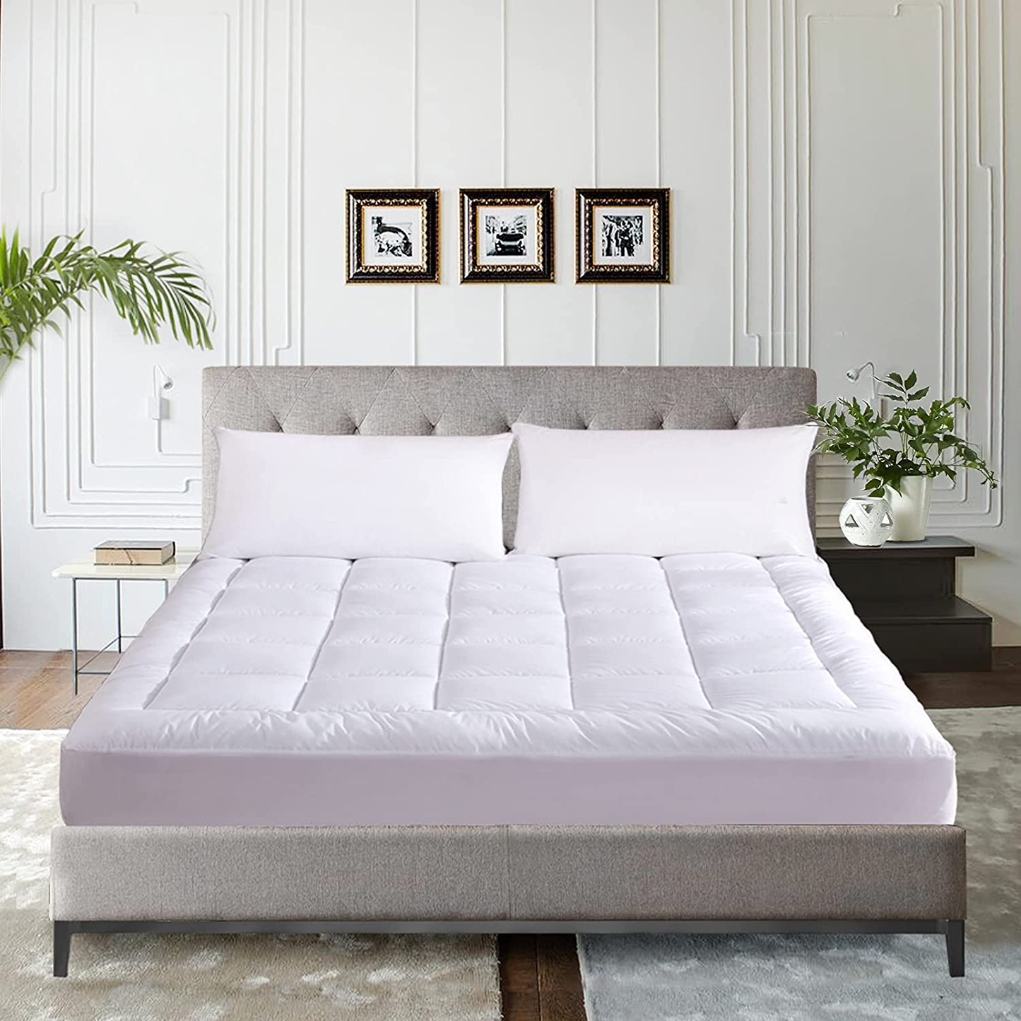 Avelena | Whatsbedding Wasserdichter Matratzenschoner Twin Xl Größe Baumwolloberfläche Alternative Füllung Plüsch Dicke Matratzenoberdecke-Gefüllt Quiltet (Wasserdichter Twin Xl)