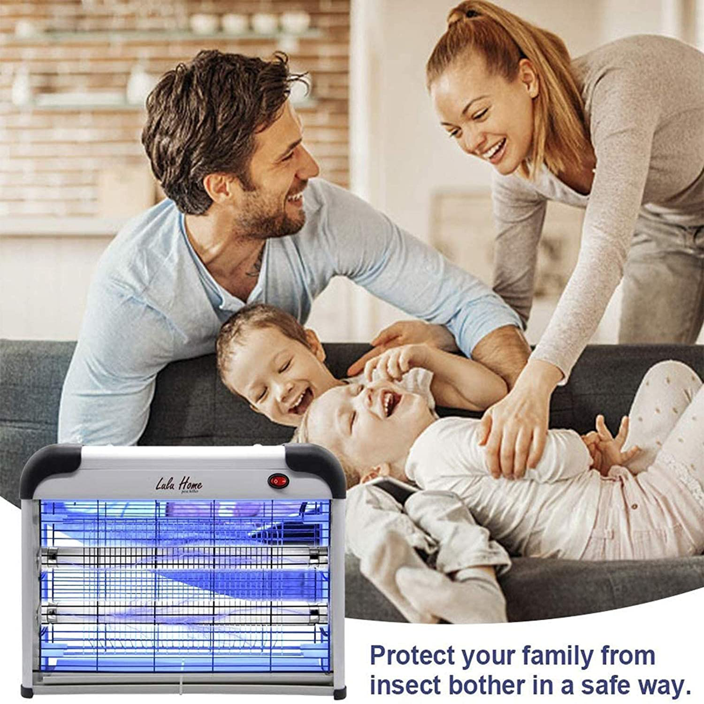 Avelena | Lulu Home Elektrische Insektenvernichter, Aluminium Inneninsektenvernichter Für Mücken, Insekten, Fliegen Mit Kraftvollem 2800V Gitter 20W Glühbirnen