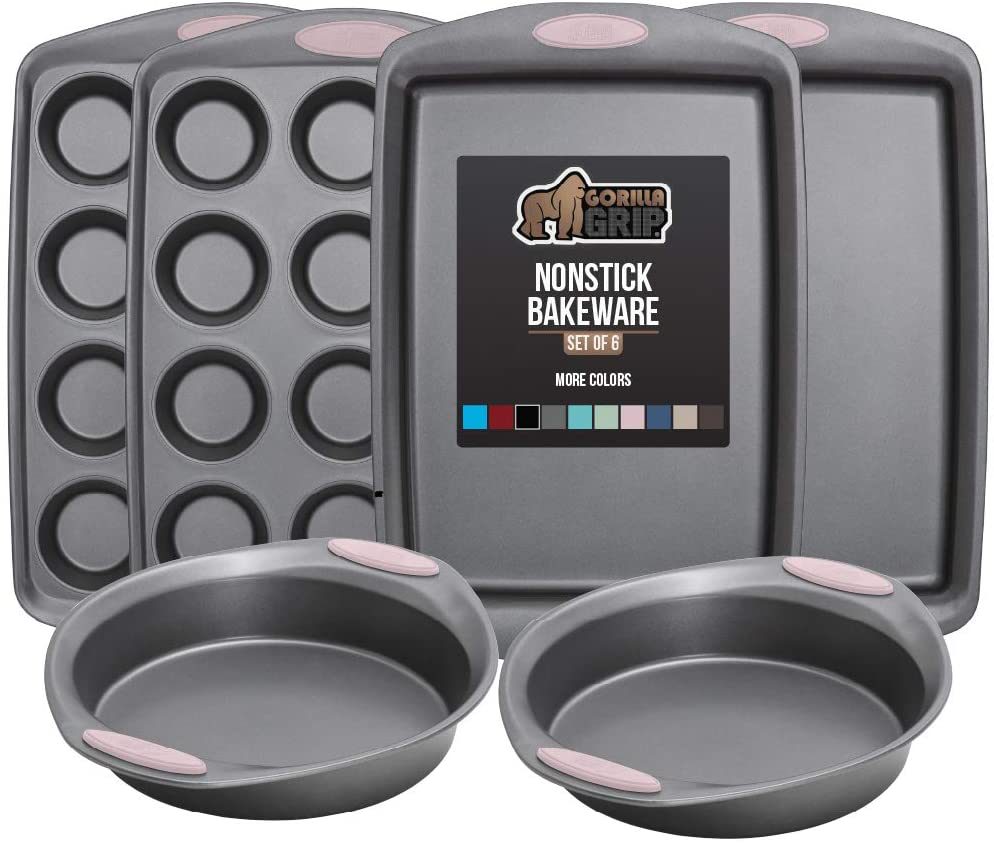 Avelena | Multipack Gorilla Grip Backutensilien Sets, Antihaft, Schwerlast Carbonstahl