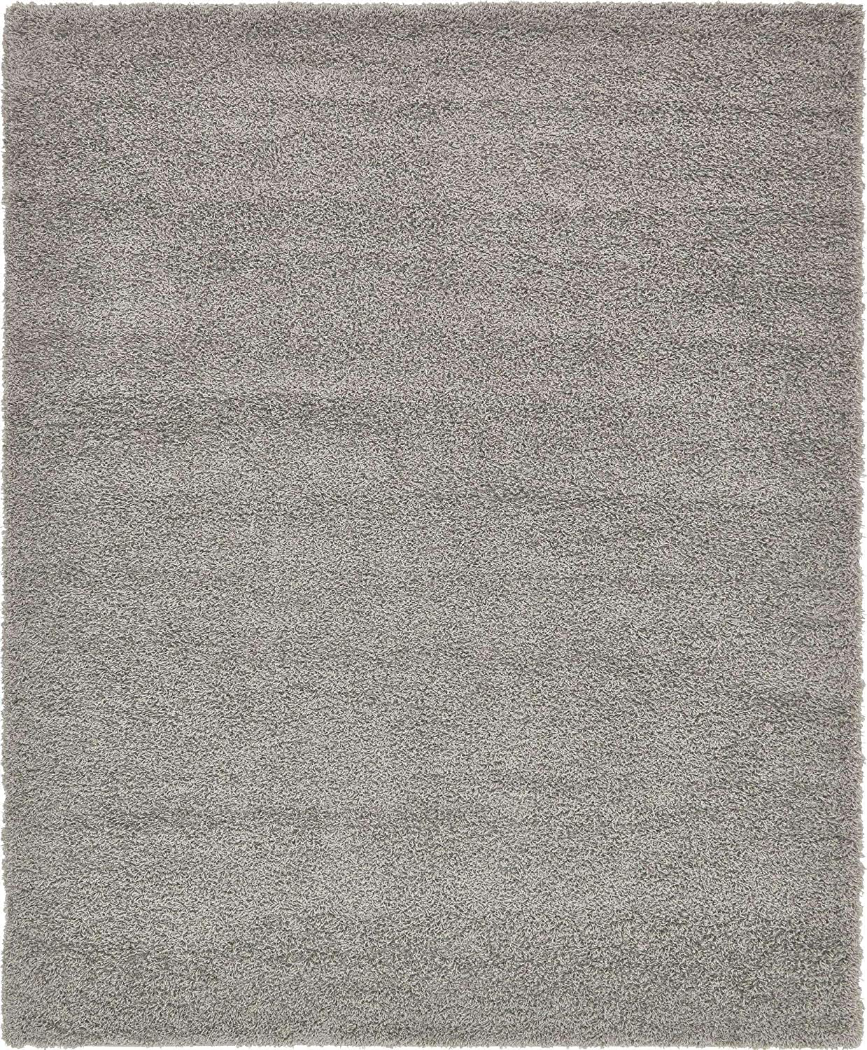 Avelena | Unique Loom Solo Solid Shag Kollektion Bereich Modern Plush Teppich Üppig & Weich, 3' 3" x 3' 3", Periwinkle Blau