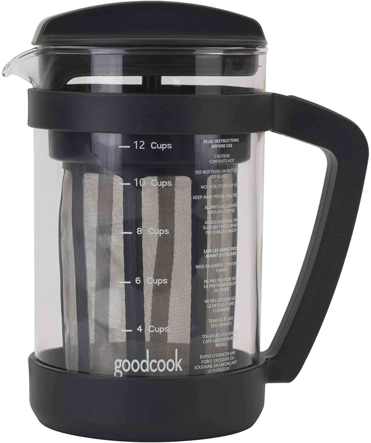 Avelena | Goodcook Koffe 1.5L Glas Cold Brew Coffee Maker Mit Bpa-Freiem Kunststoffrahmen
