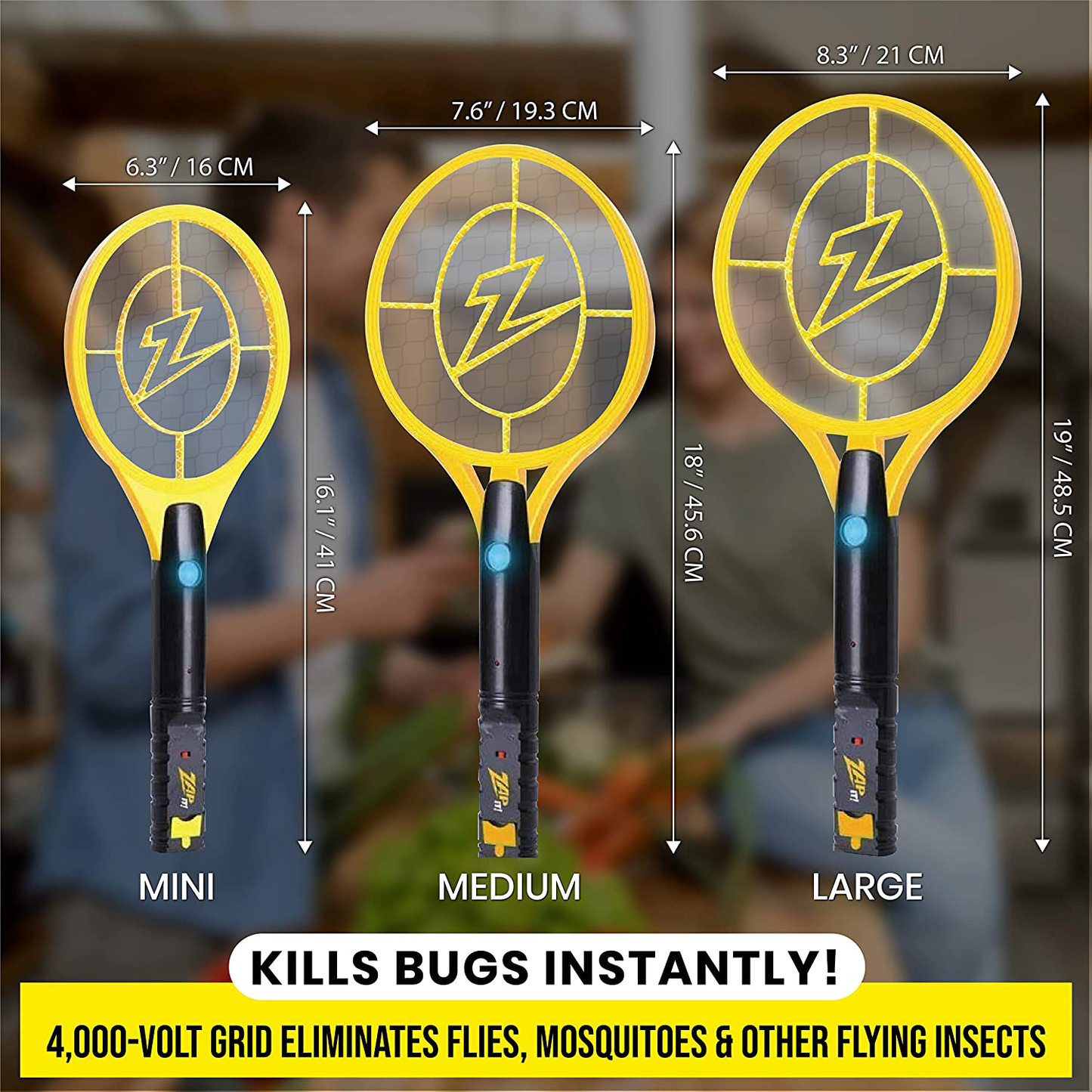 Avelena | Zap It Bug Zapper Wiederaufladbarer Bug Zapper Raclette, 4.000 Volt, Usb Ladekabel, 2 Packung