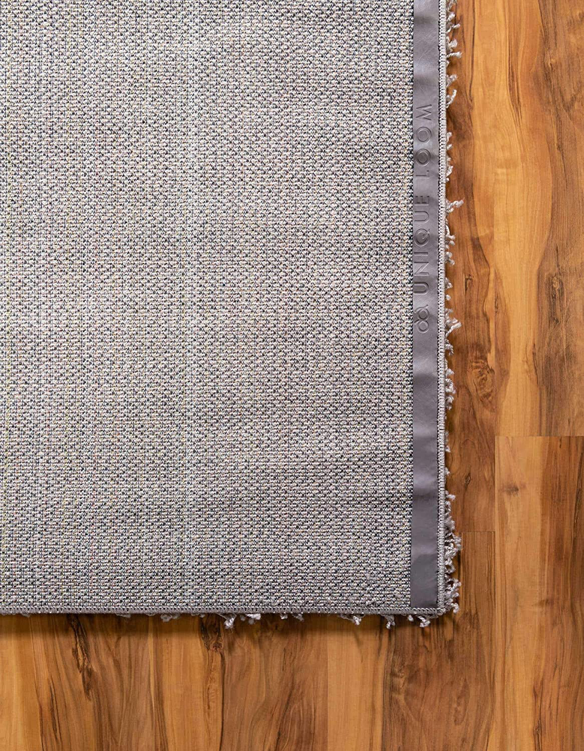 Avelena | Unique Loom Solo Solid Shag Kollektion Bereich Modern Plush Teppich Üppig & Weich, 3' 3" x 3' 3", Periwinkle Blau