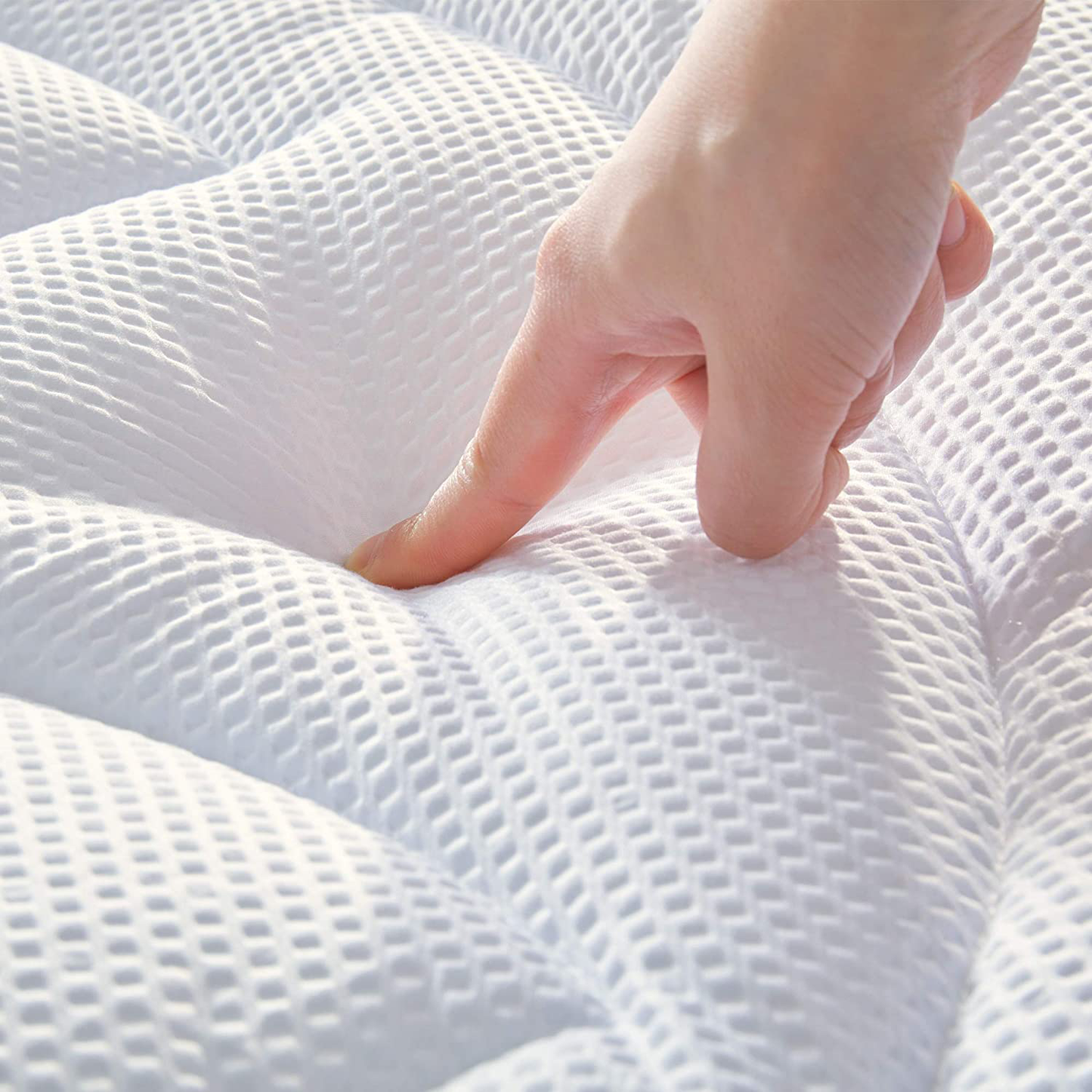 Avelena | SLEEP ZONE Premium Matratzenauflage Kühl Überfüllt Flauschig Weicher Topper Zonen-Design Bis zu 21 Zoll Tiefe Tasche mit Elastischem Rock, Grau, Cal King