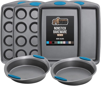 Avelena | Multipack Gorilla Grip Backutensilien Sets, Antihaft, Schwerlast Carbonstahl
