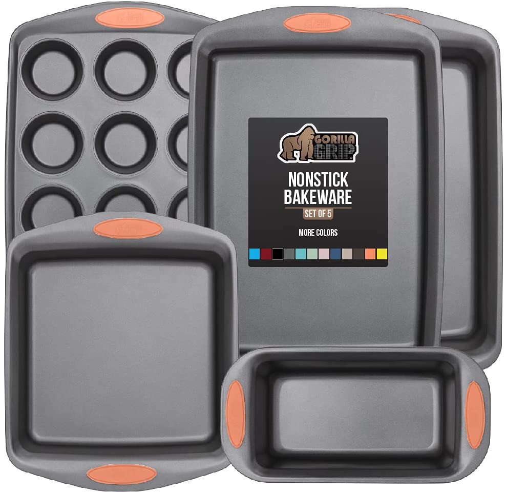Avelena | Multipack Gorilla Grip Backutensilien Sets, Antihaft, Schwerlast Carbonstahl