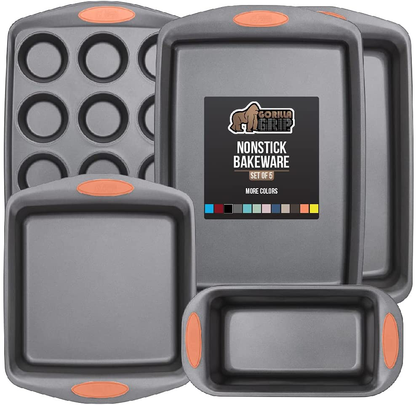 Avelena | Multipack Gorilla Grip Backutensilien Sets, Antihaft, Schwerlast Carbonstahl