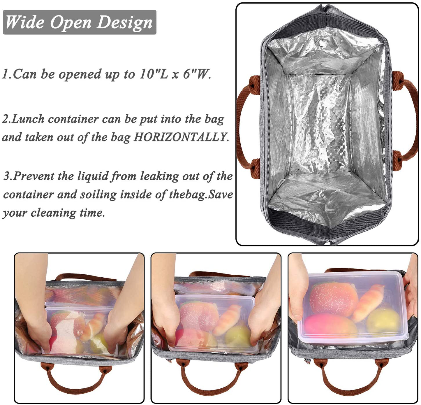 Avelena | Lokass Isolierte Lunchbox Lunch Tasche Groß Trinkbehälter Haltbares Nylon Snacks Organizer Mit Abnehmbaren Schultergurt Für Frauen Männer Erwachsene Arbeit Outdoor, Faultier