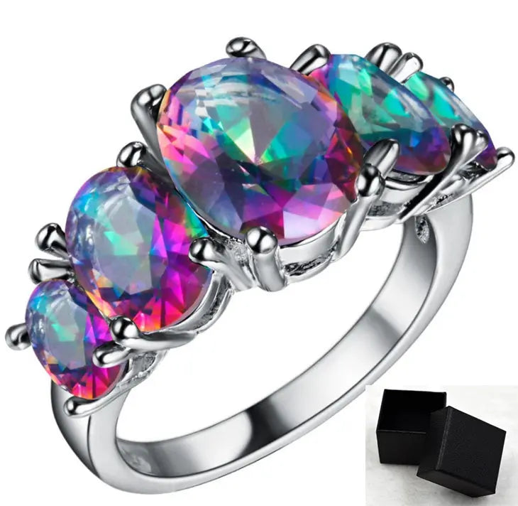 Avelena | Rose Crystal Cz Ring - Farbenfrohe Mode