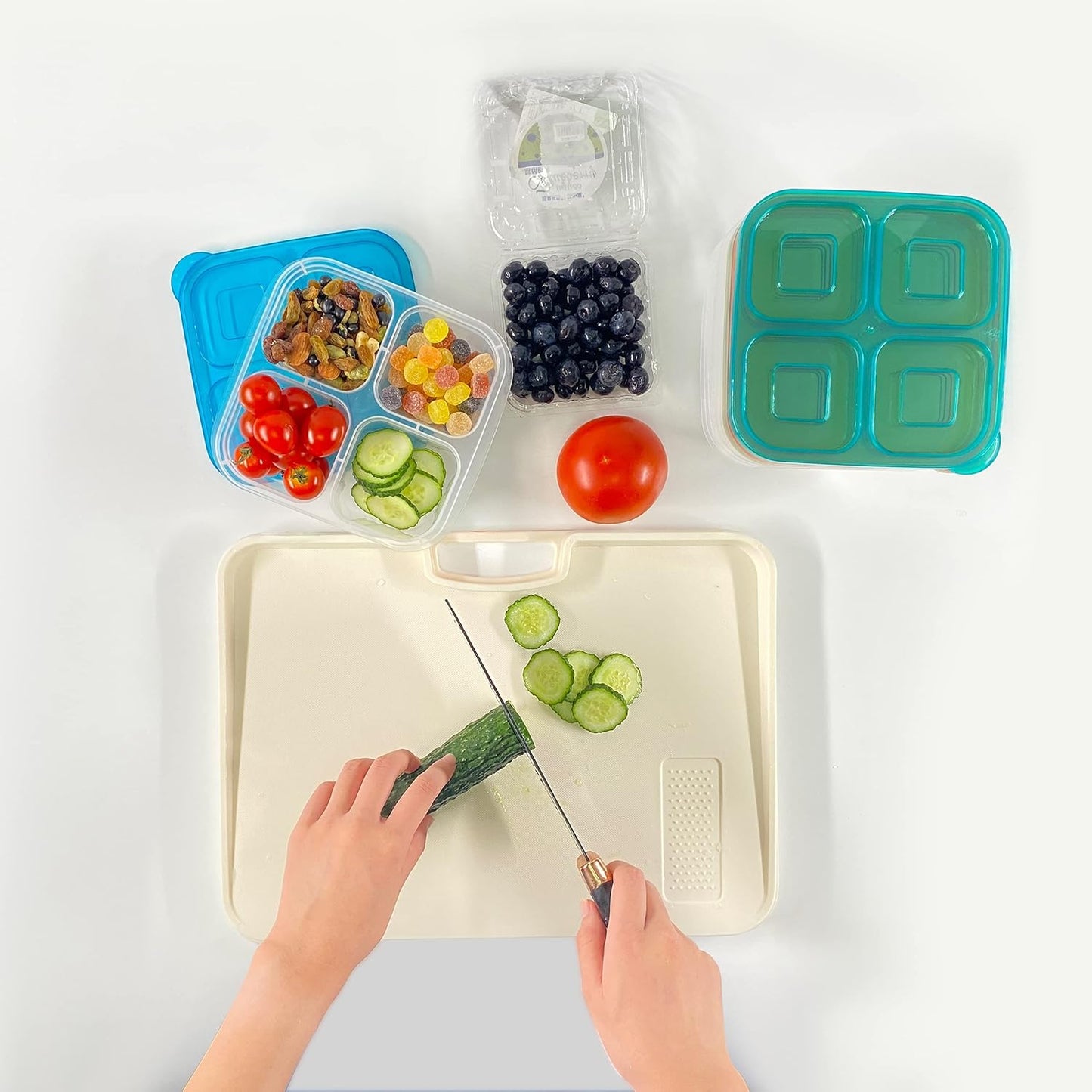 Avelena | 6Er-Pack Wiederverwendbare Bento-Box Mahlzeiten Vorbereitungsset