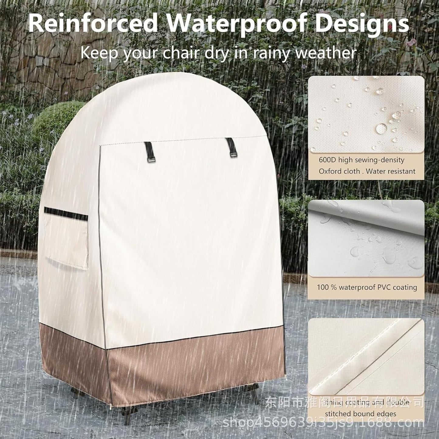 Avelena | Wasserdichter Eierstuhlbezug mit Doppelreißverschluss – Solara