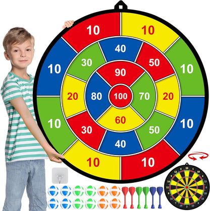 Avelena | Großes doppelseitiges Dartboard für Kinder – Spielen, Lernen und Entspannen