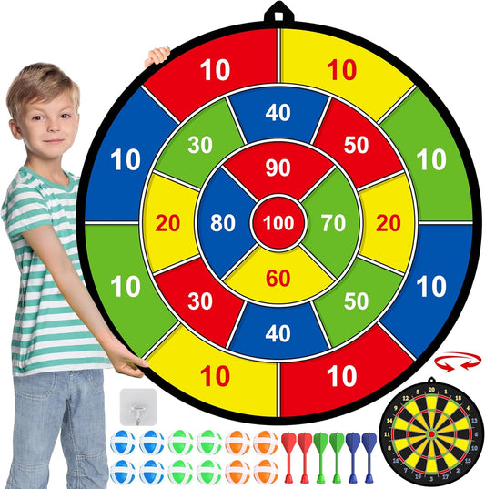 Avelena | Großes doppelseitiges Dartboard für Kinder – Spielen, Lernen und Entspannen