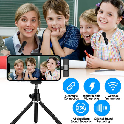 Avelena | 2-Pack kabelloses Mikrofon für iPhone iPad