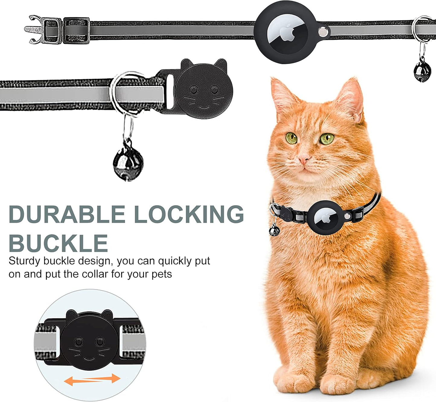 Avelena | Katzen GPS Tracker Halsband | Schnellverschluss, reflektierendes Design & strapazierfähig für Outdoor-Sicherheitsabenteuer