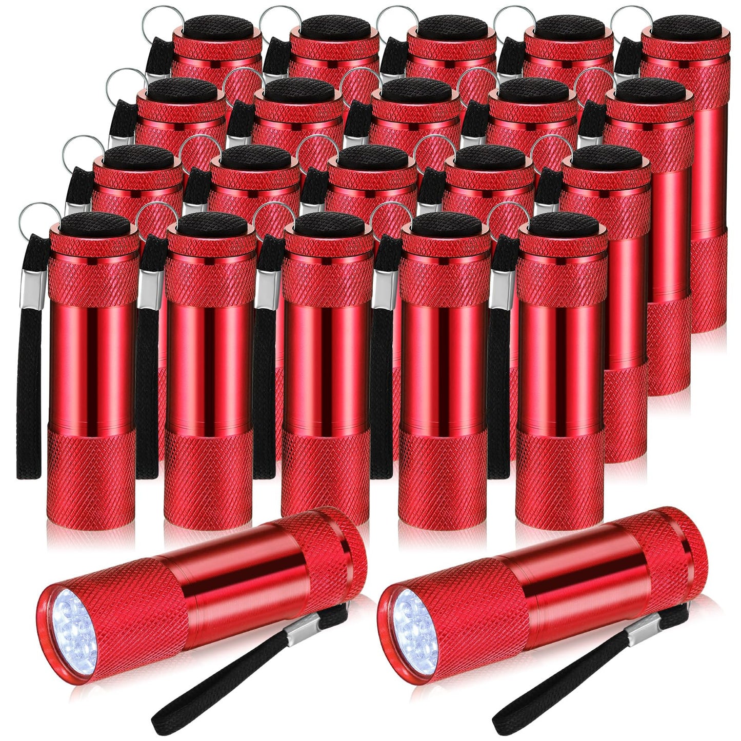 Avelena | Vihose Mini Taschenlampen 20 Stk Rot Led Handheld Aluminium Licht für Kinder Notfälle Camping
