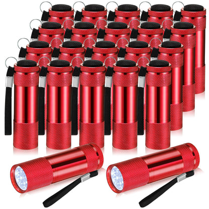 Avelena | Vihose Mini Taschenlampen 20 Stk Rot Led Handheld Aluminium Licht für Kinder Notfälle Camping