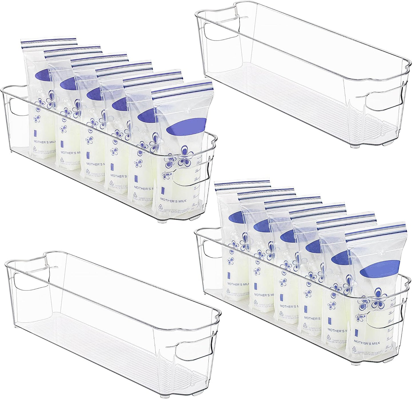 Avelena | Durchsichtige Aufbewahrungsboxen für Kühlschränke - 4 Stück Coolorganize