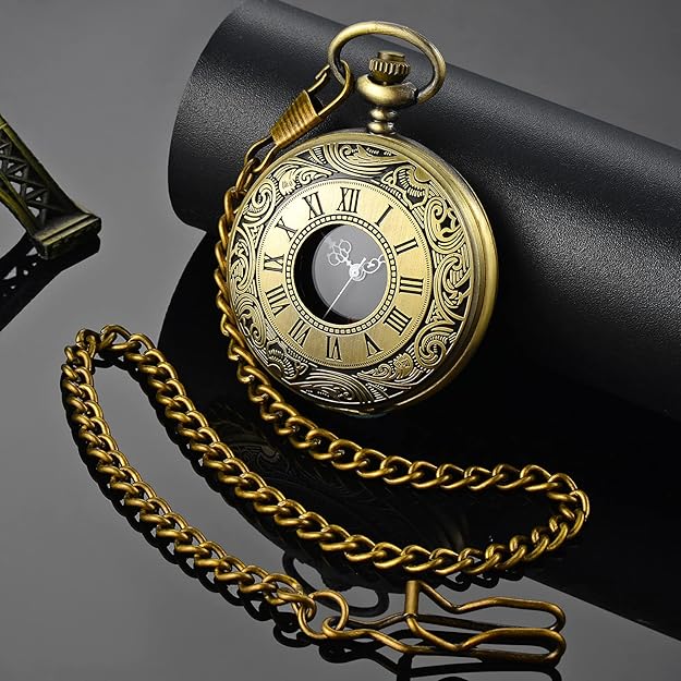 Avelena | Klassische Retro Taschenuhr für Männer