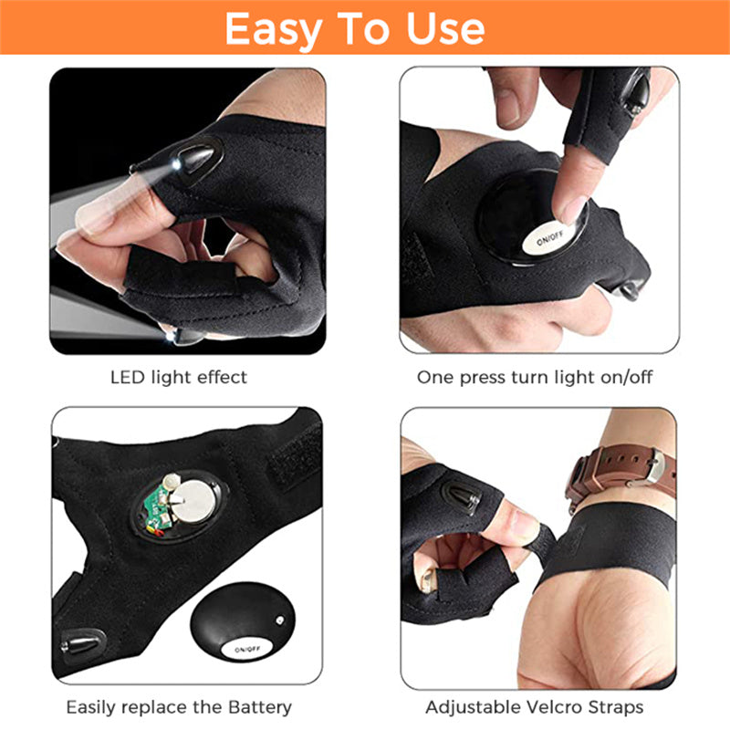 Avelena | Bequeme LED-Handschuhe mit wasserdichten Lichtern