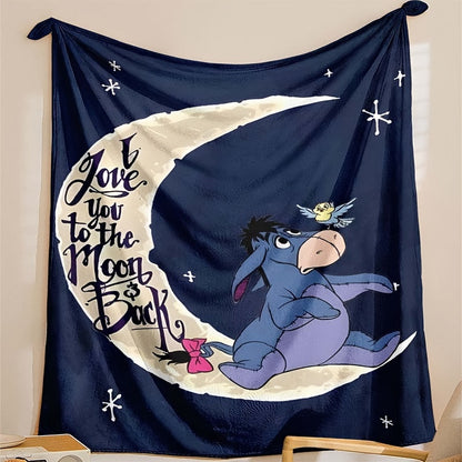 Avelena | Weiche Fleece-Decke mit Eeyore-Design - Erhältlich in mehreren Größen für alle Jahreszeiten