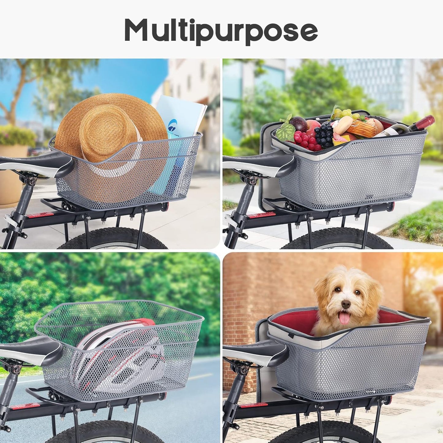 Avelena | Wasserdichter hinterer Fahrradkorb mit regendichtem Überzug – Velora