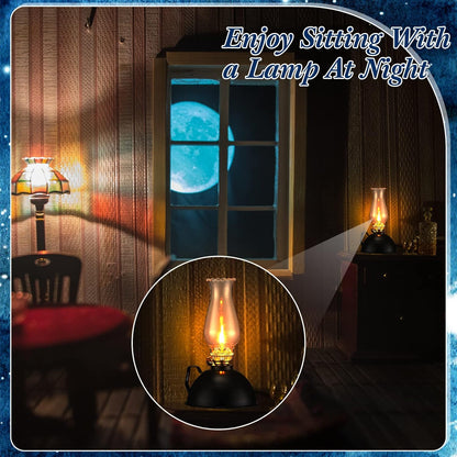 Avelena | Vintage-Style Glas- & Metallöl-Lampen Set aus 2 – Ardin