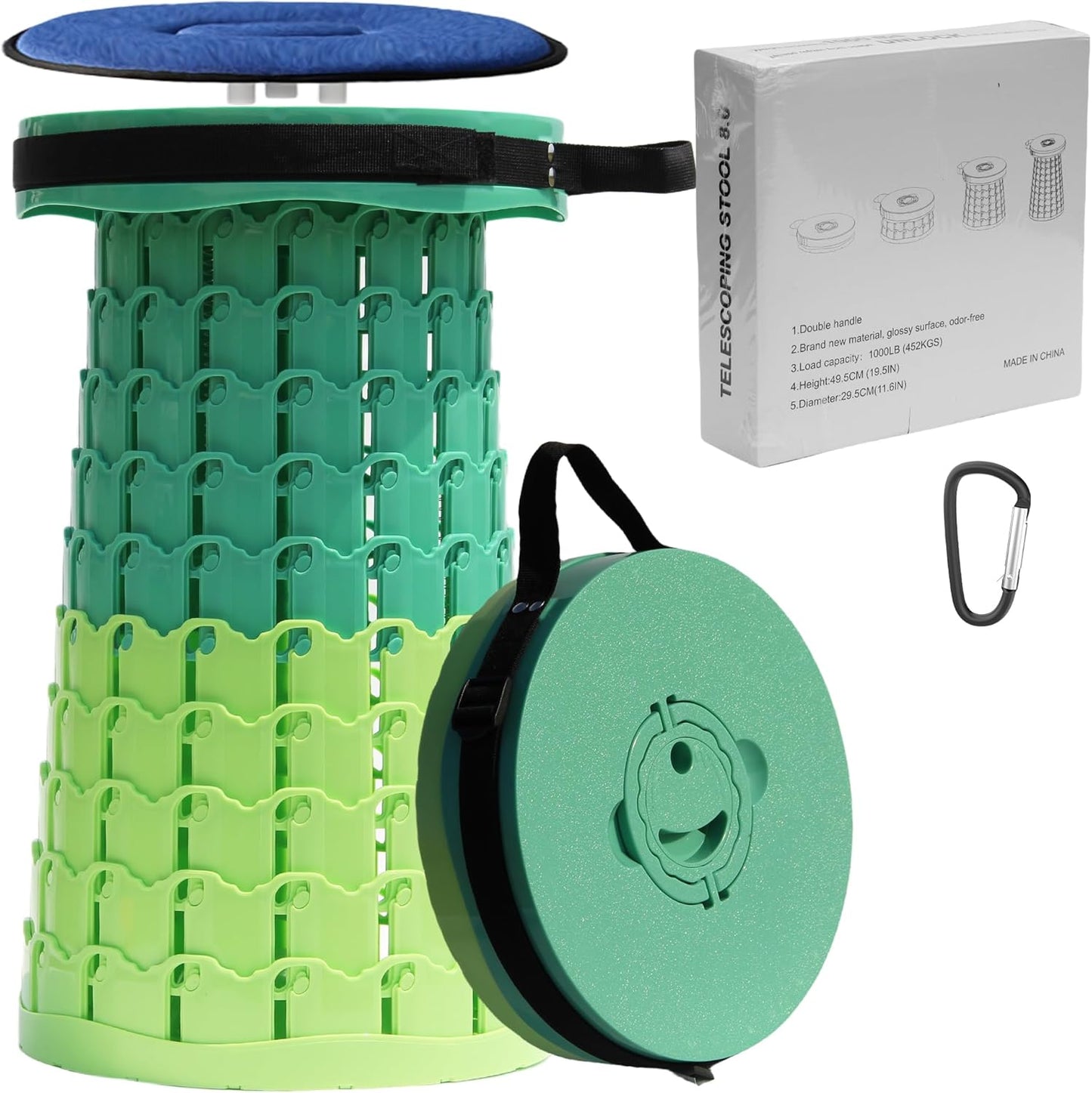 Avelena | Zusammenklappbarer Hocker mit Kissen – SitMax