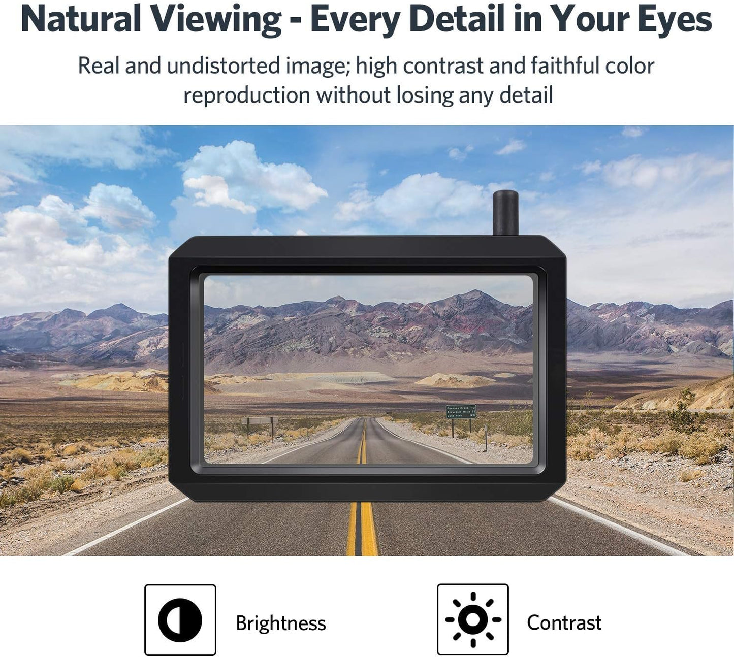 Avelena | Kabellose Rückfahrkamera mit 5" oder 7" Monitor – 20m Nachtsicht & wasserdichtes Rückfahrsystem für Auto, Van & Camper