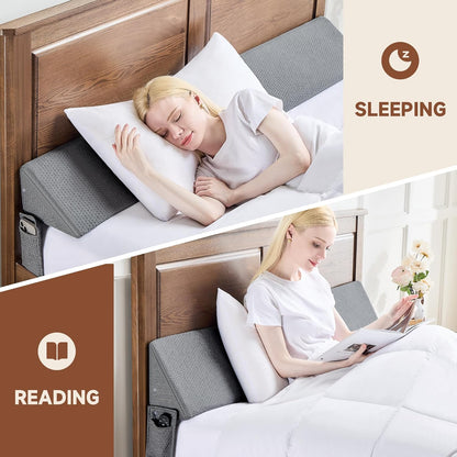 Avelena | Abstandshalter Keilkissen | Verstellbare Höhe, kompaktes Design & ideal für Einzel-, Queensize-, Kingsize-Betten und Sofas